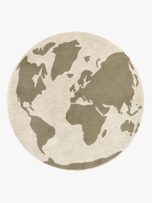 Lorena Canals RugCycled Waschbarer Teppich, World Map
