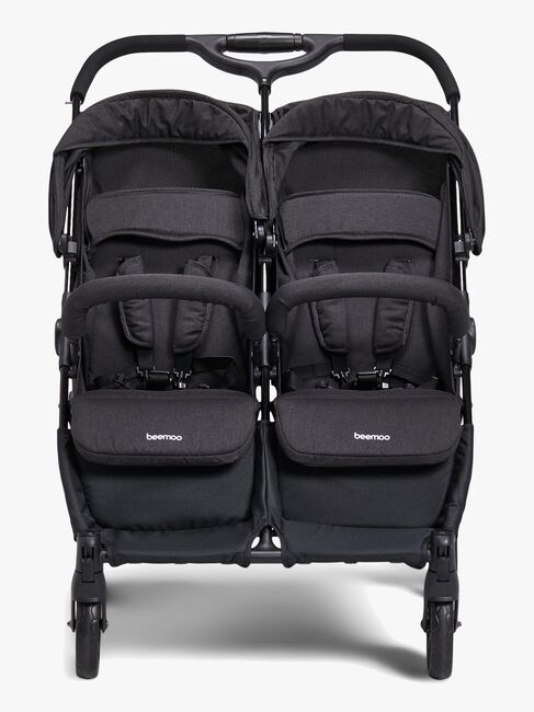 Beemoo Twin Shopper Zwillings- und Geschwisterwagen, Black Mélange