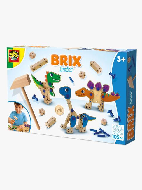 SES Creative Brix Junior Schreinerei-Set Dinosaurier