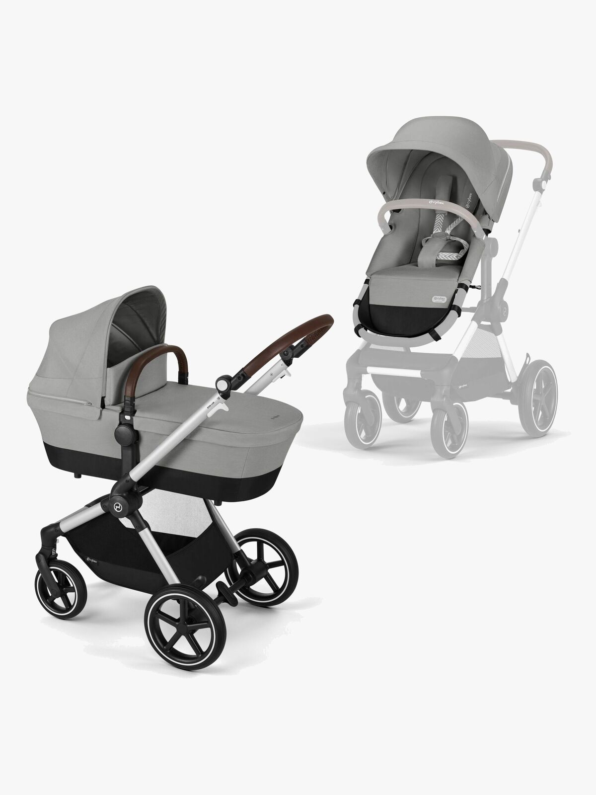 Cybex EOS Lux Kombikinderwagen, Stone Grey/ Mid Grey
