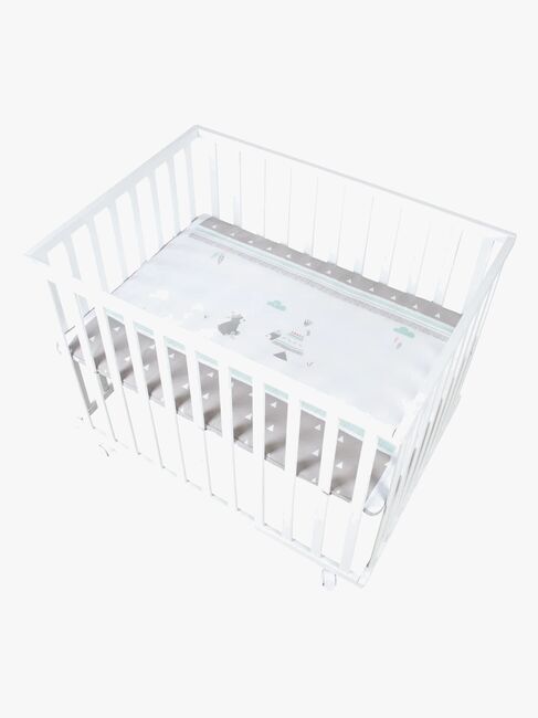 Roba Laufgitter mit Rädern, Indian Bears White