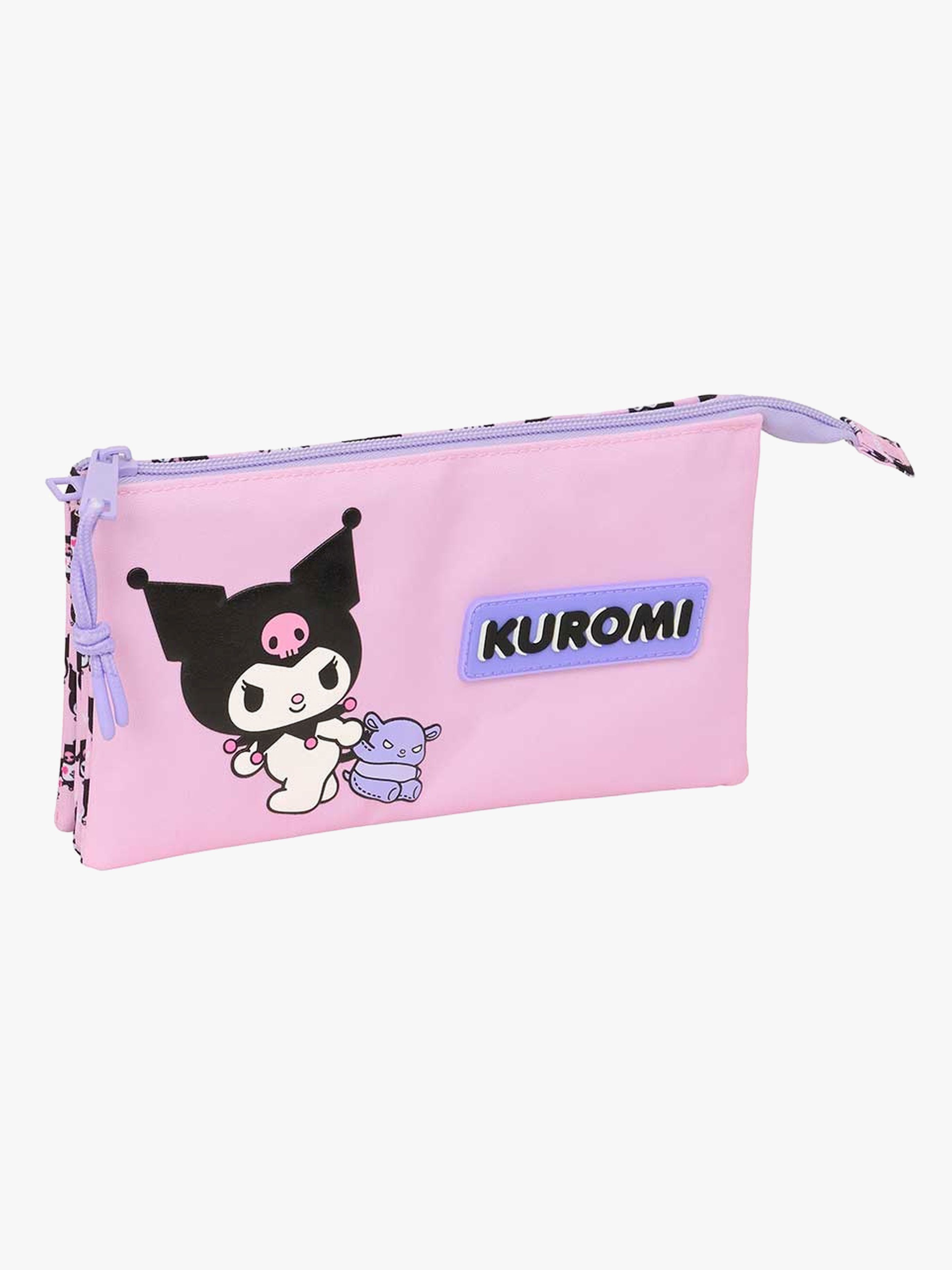 Hello Kitty Kuromi Dreifach-Federmäppchen, Lila/Pink