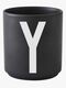 Design Letters Becher Keramik Y, Schwarz