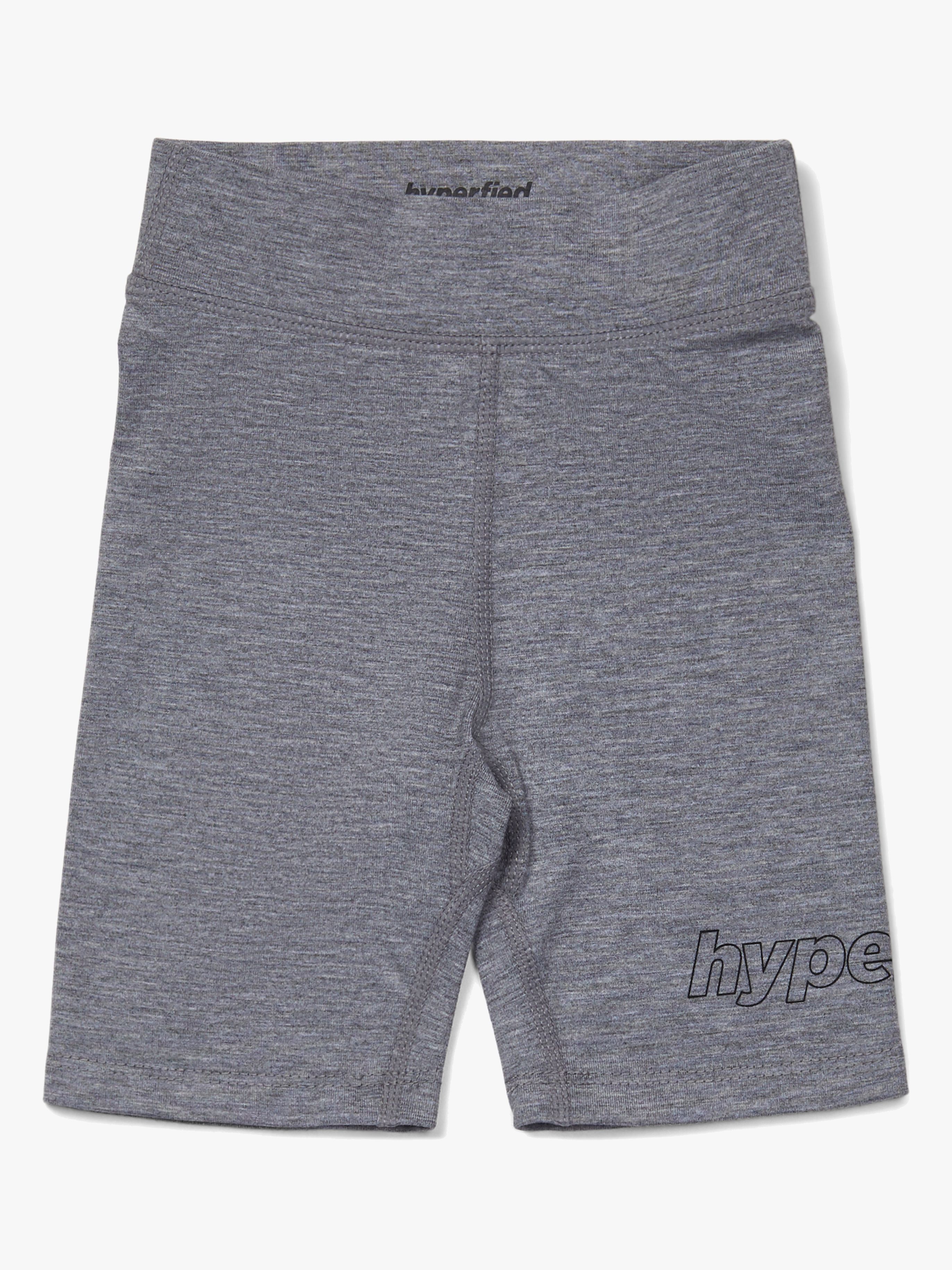 Jersey Logo Biker Shorts, Grey Melange 110–116
