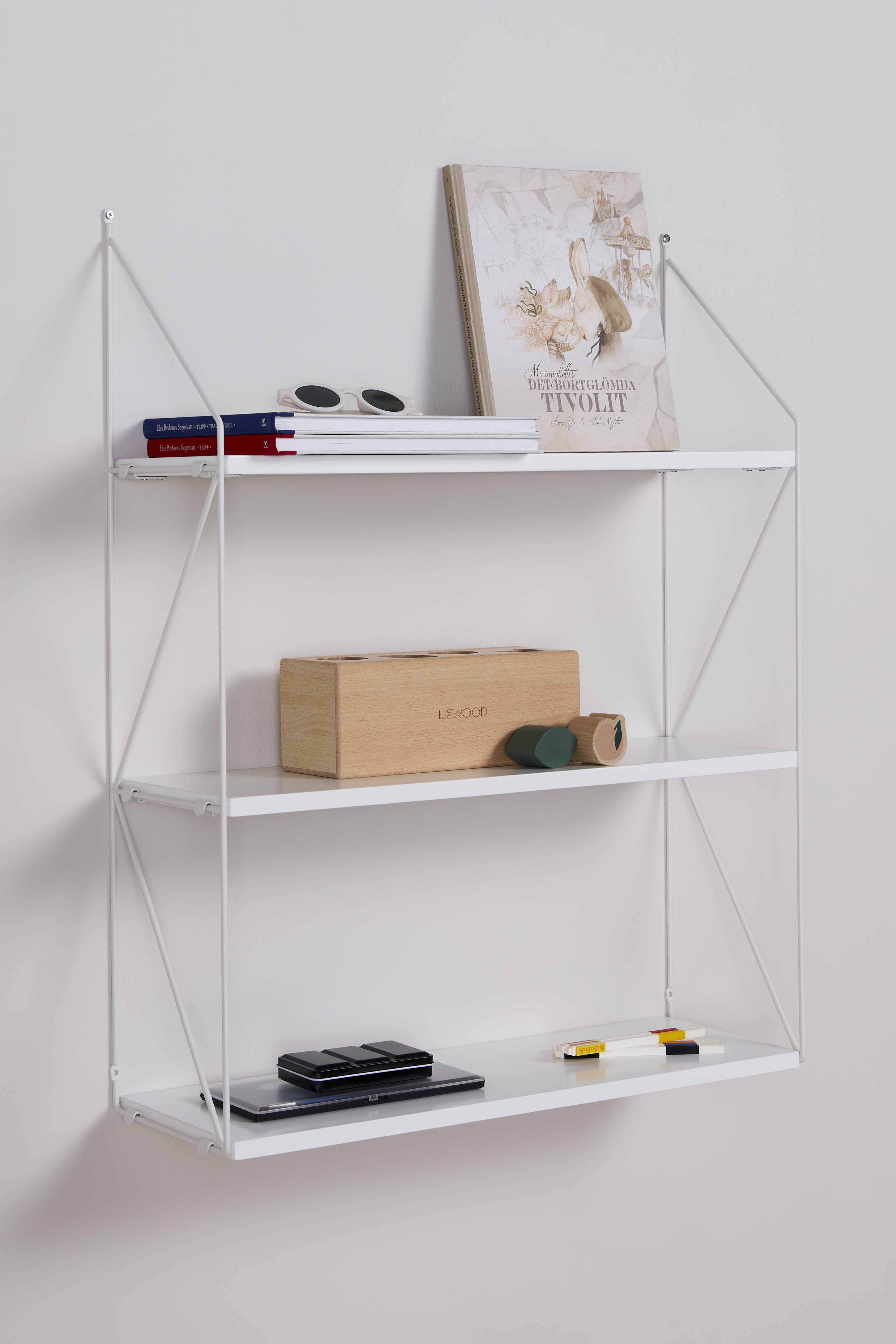 Minitude Wall Shelf BROOKLYN, White, Kinderzimmermöbel, Kindermöbel