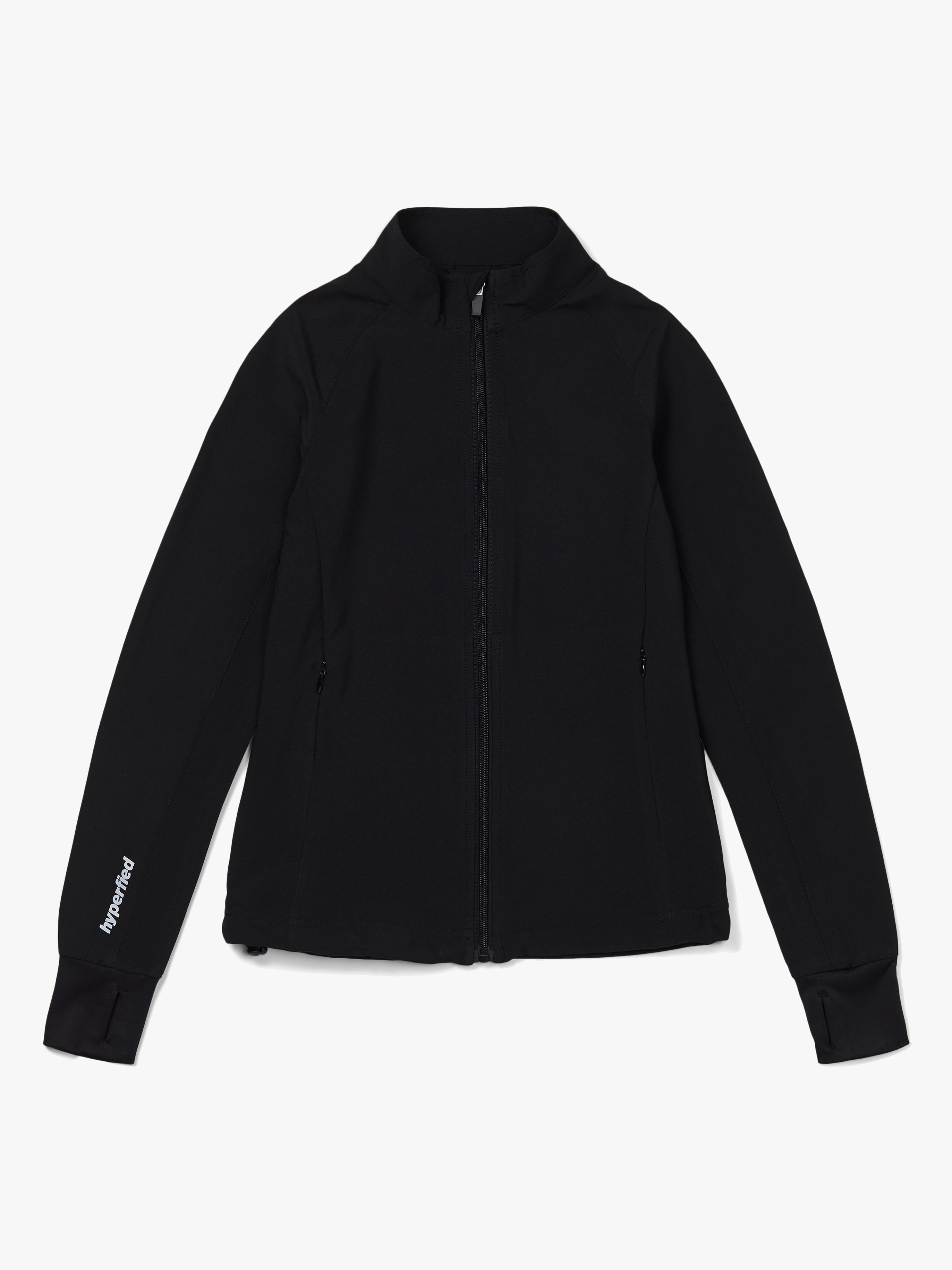 Hyperfied Zipped Running Jacket, Anthracite 110-116