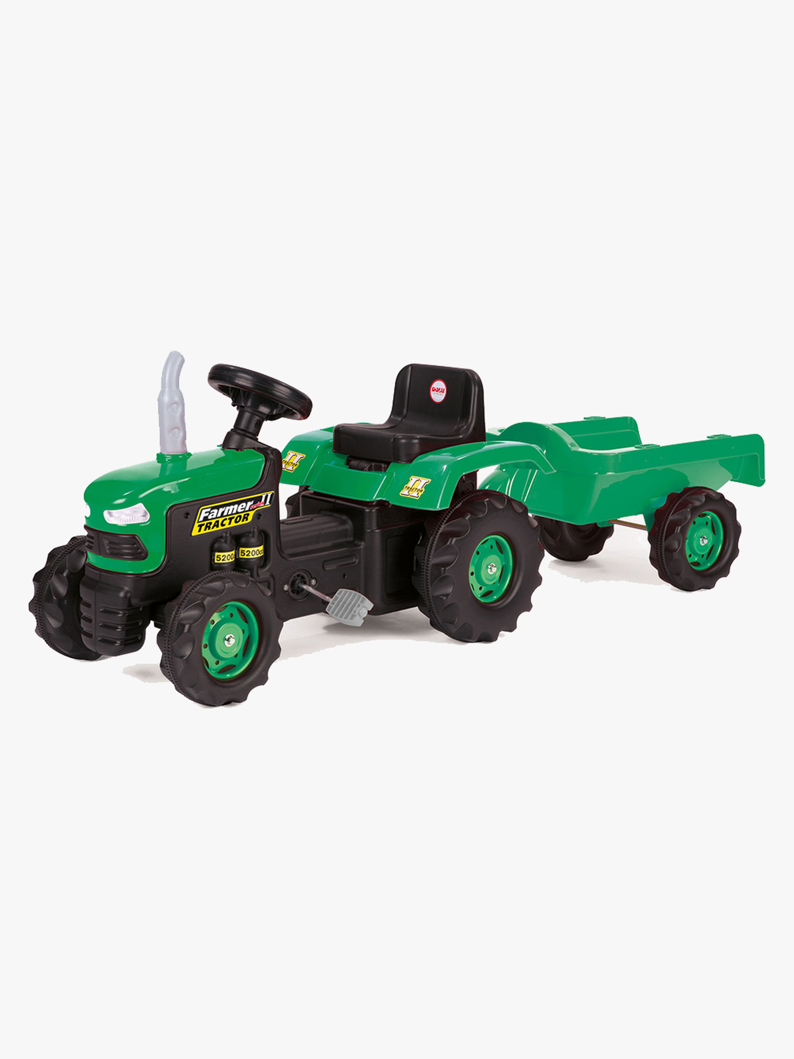 DOLU Trettraktor mit Anhänger, Grün