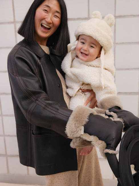 BINIBAMBA Merino Teddy Mütze, Milk
