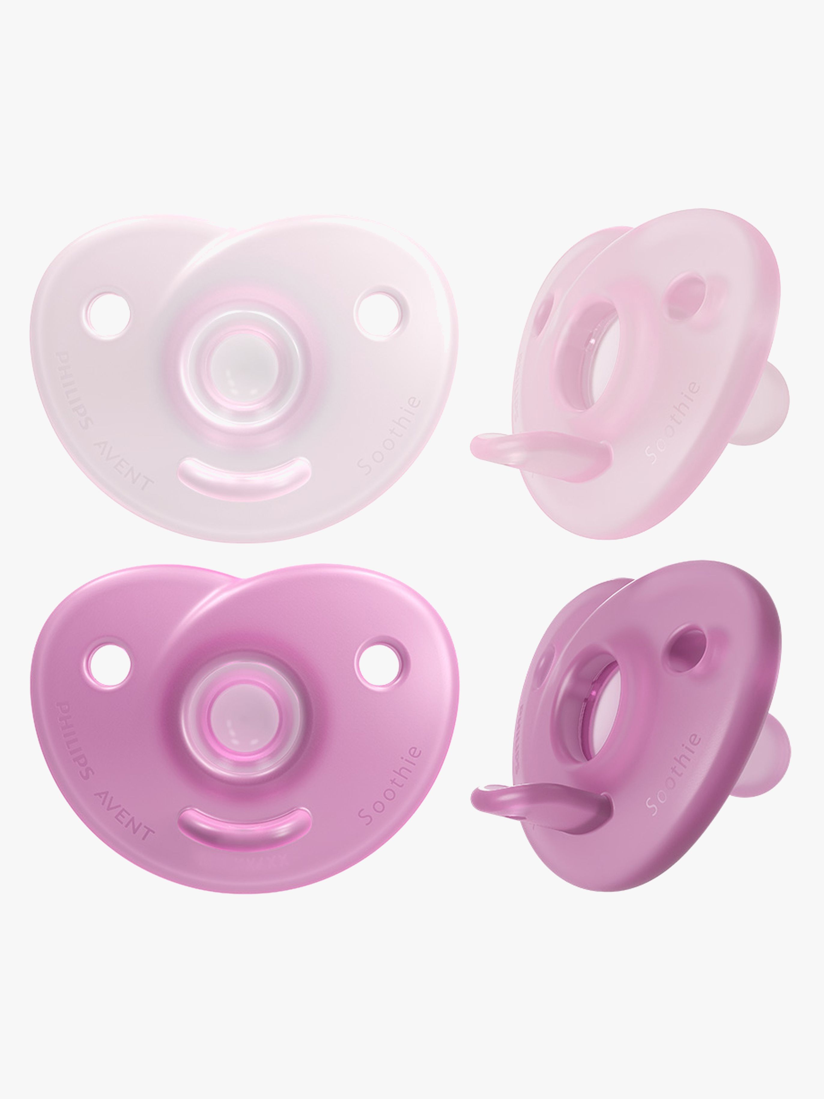 Avent Soothie Schnuller 0–6m 2er-Pack, Rosa / Hellrosa