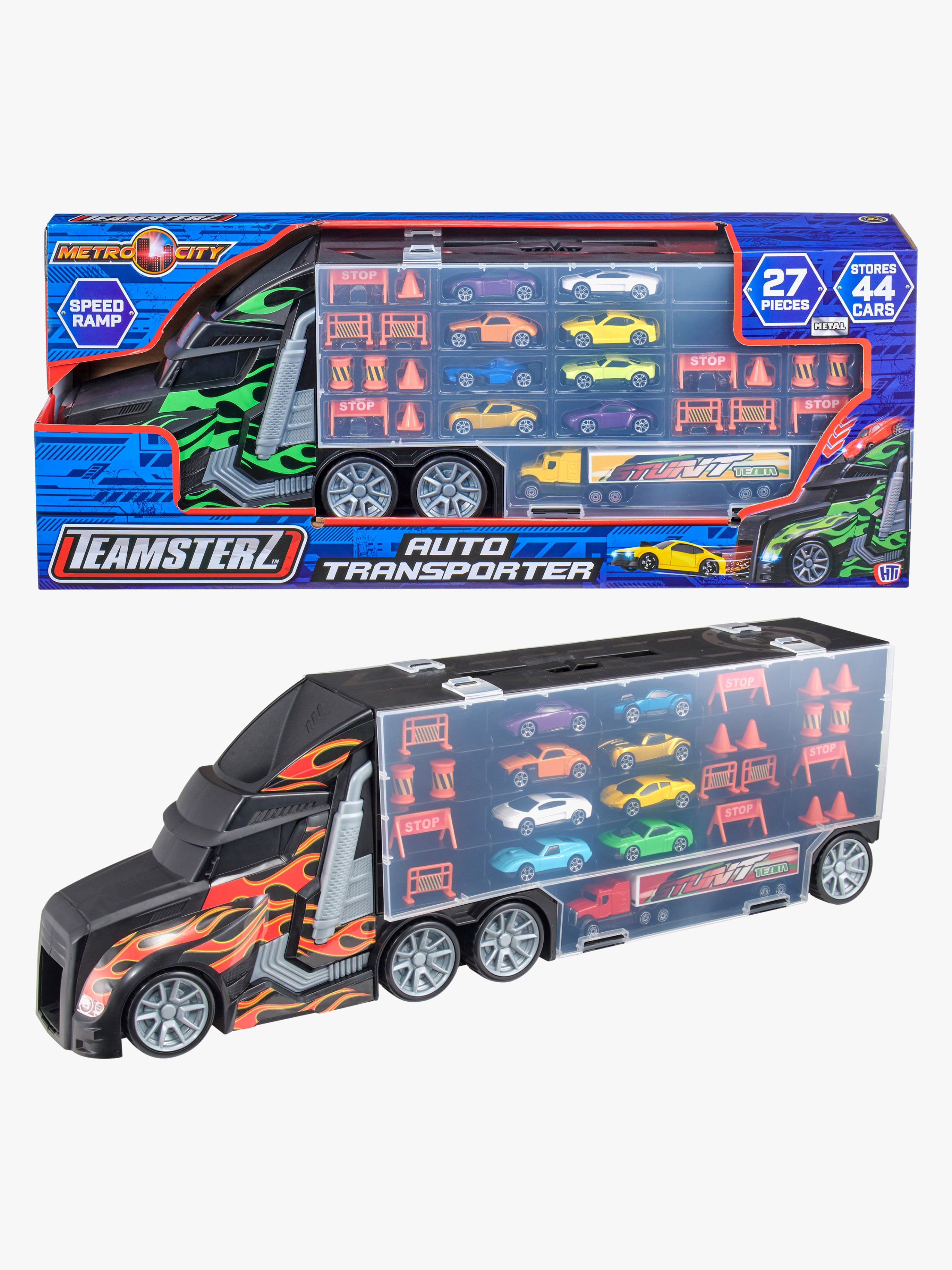 Teamsterz Metro City Spielset Auto Transporter mit 8 Autos