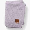 Elodie Lochmuster-Strick Decke 100x75 cm, Lavender Love