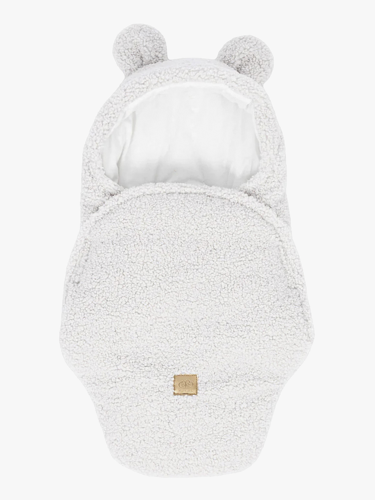 MeowBaby Bearly Pucktuch mit Bärenohren, Offwhite