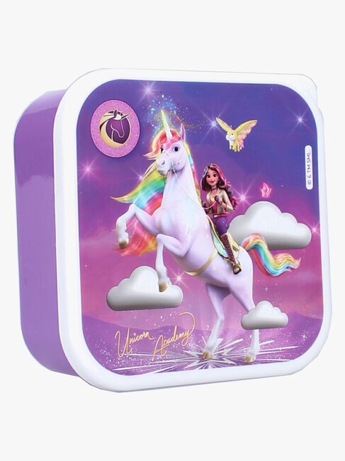 Unicorn Academy 3 in 1 Snackbox Fresh Bites, Lila