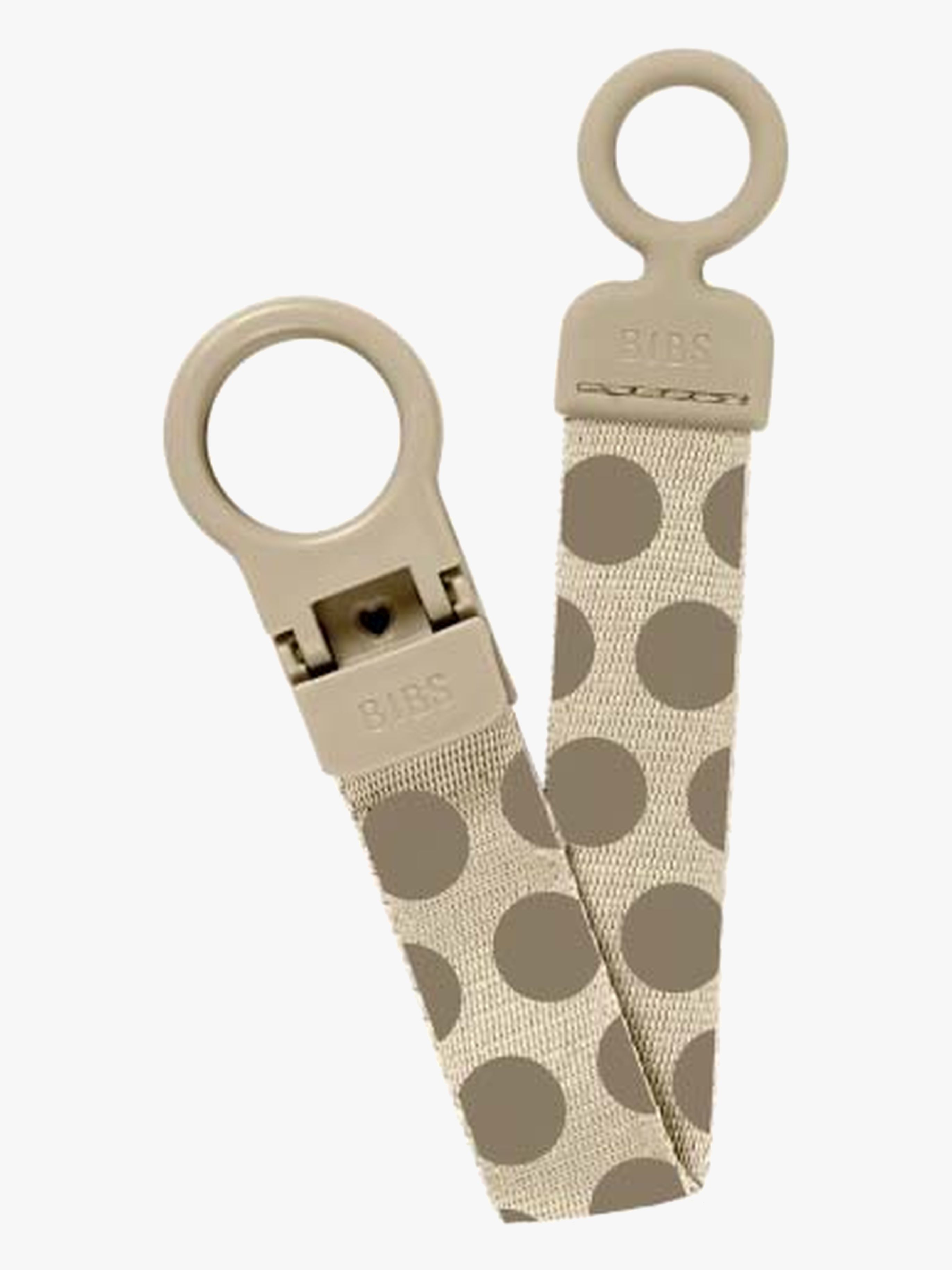 BIBS Studio Loop Schnullerkette Polka Mega, Vanilla/Dark Oak