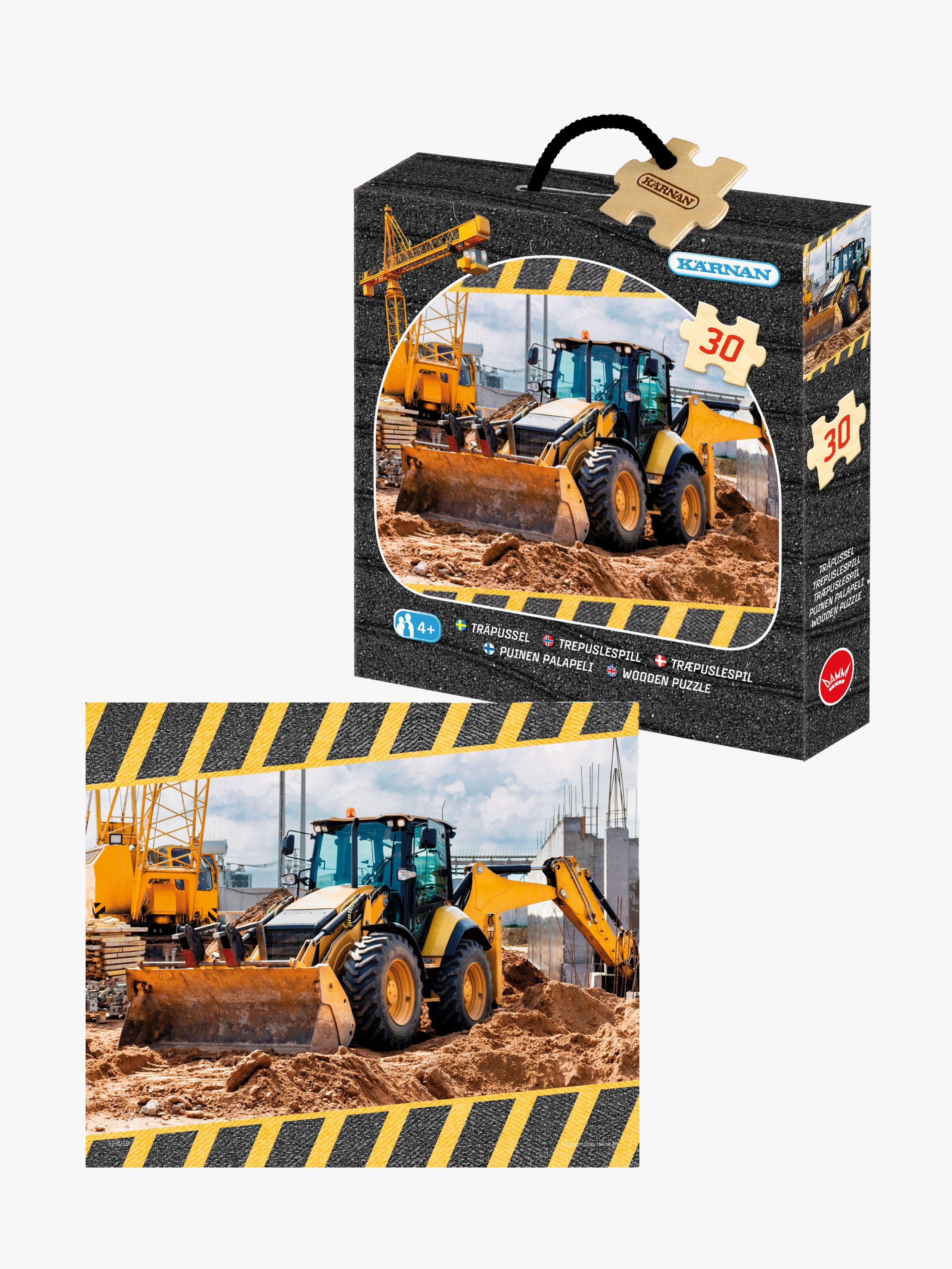 Egmont Kärnan Holzpuzzle Baustellenfahrzeug, 30 Teile
