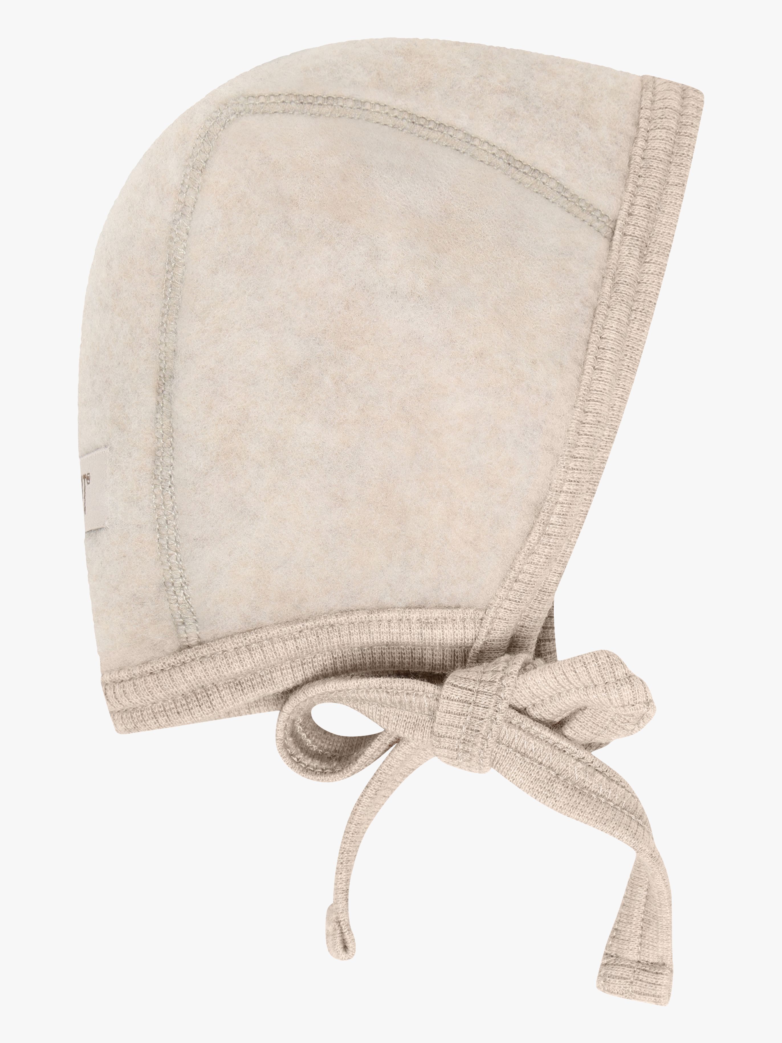 Huttelihut Baby Helmmütze Wollfleece Merino, Camel Melange, 48