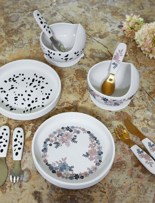 Elodie Teller Set Silikon, Blue Garden