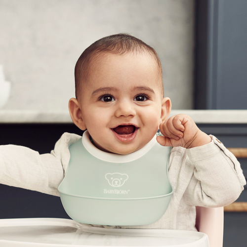 BabyBjörn Lätzchen Klein 2er Pack, Powder Green/Powder Pink