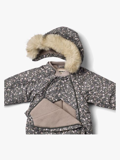 Wheat Nickie Babyoverall, Black Sea Open Flowers