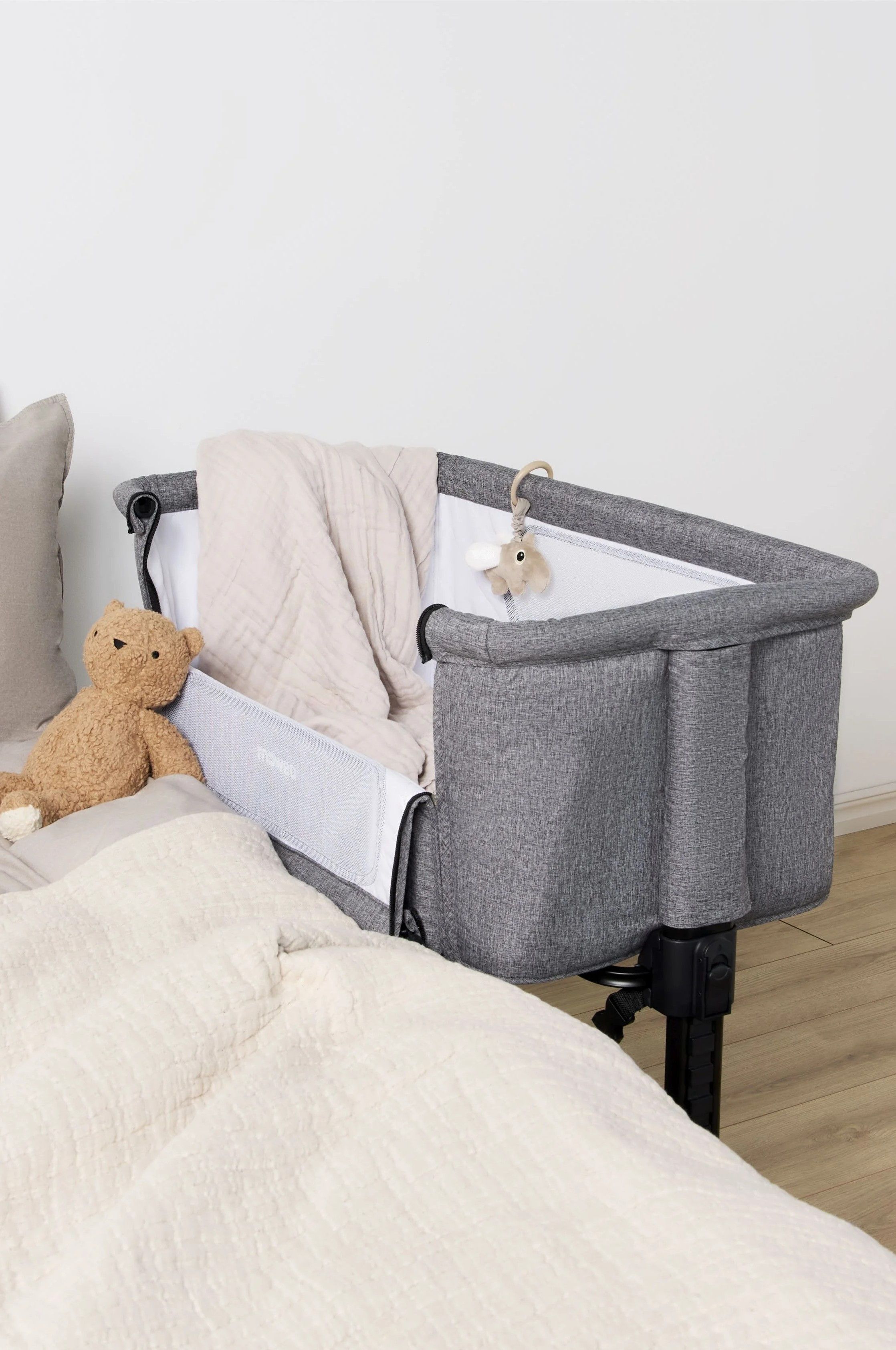 Moweo RIVER Mini Beistellbett, Dunkelgrau