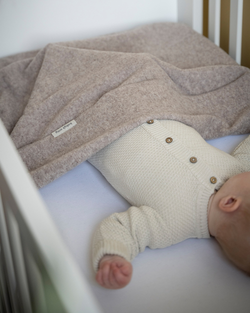 Baby's Only Baby Crib Decke Merinowolle TOG 1, Brushed Sand