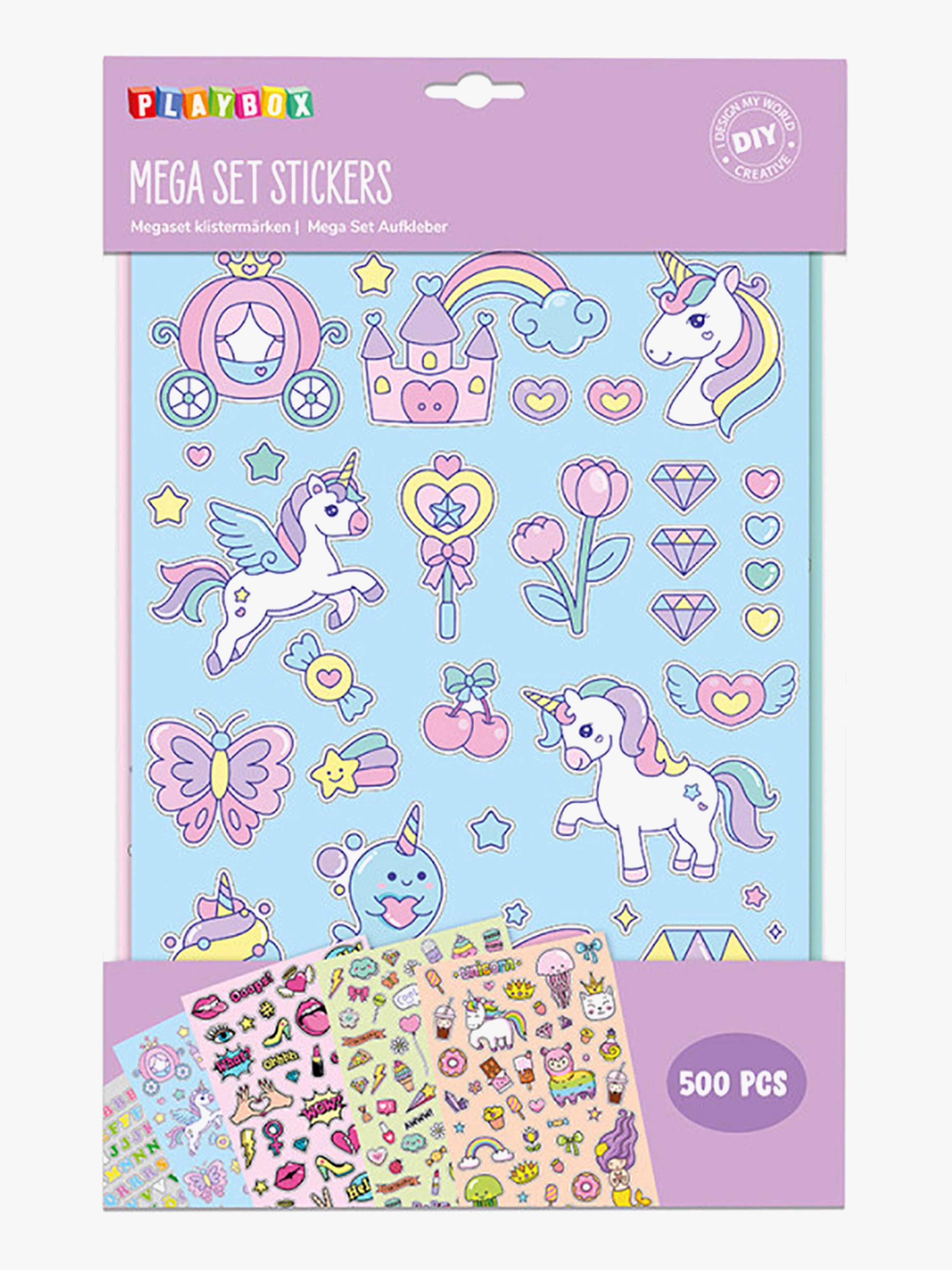 Playbox Mega-Set Aufkleber Einhorn 500 Teile
