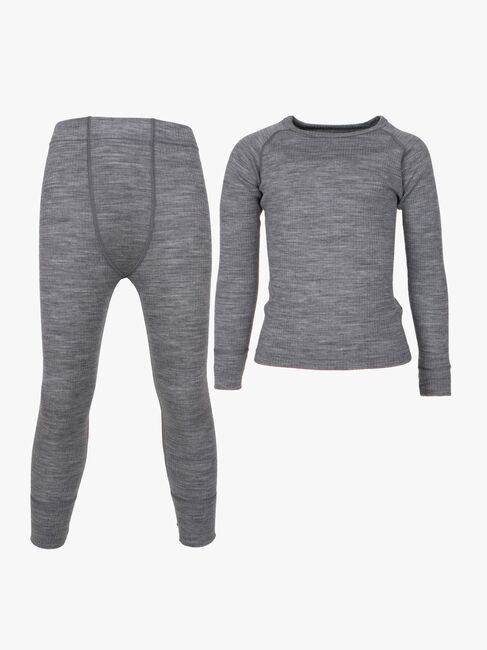 Lindberg Rib Merino Thermounterwäsche Merinowolle, Grey Melange