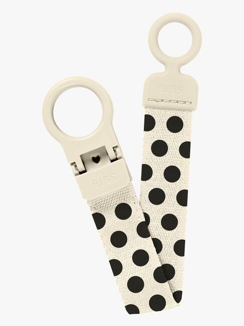 BIBS Studio Loop Schnullerkette Polka, Ivory/Black