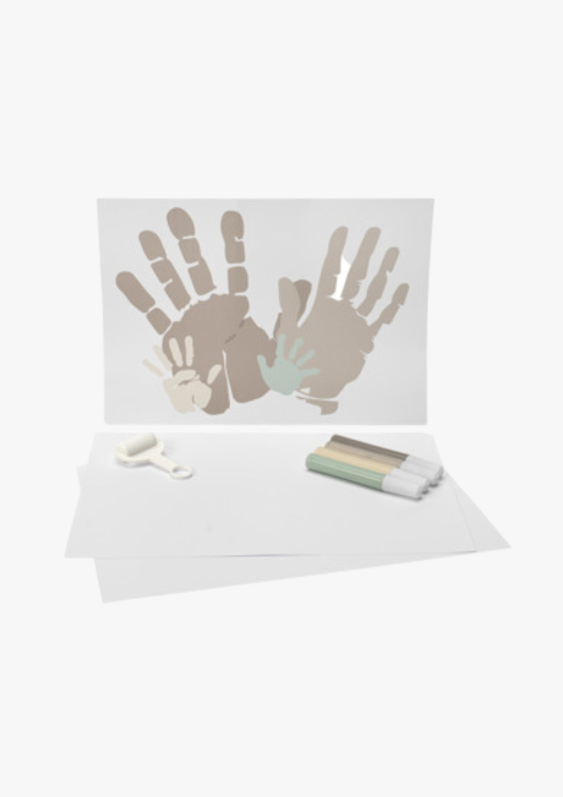 BamBam Familien-Handabdruck-Set, 4 Farben