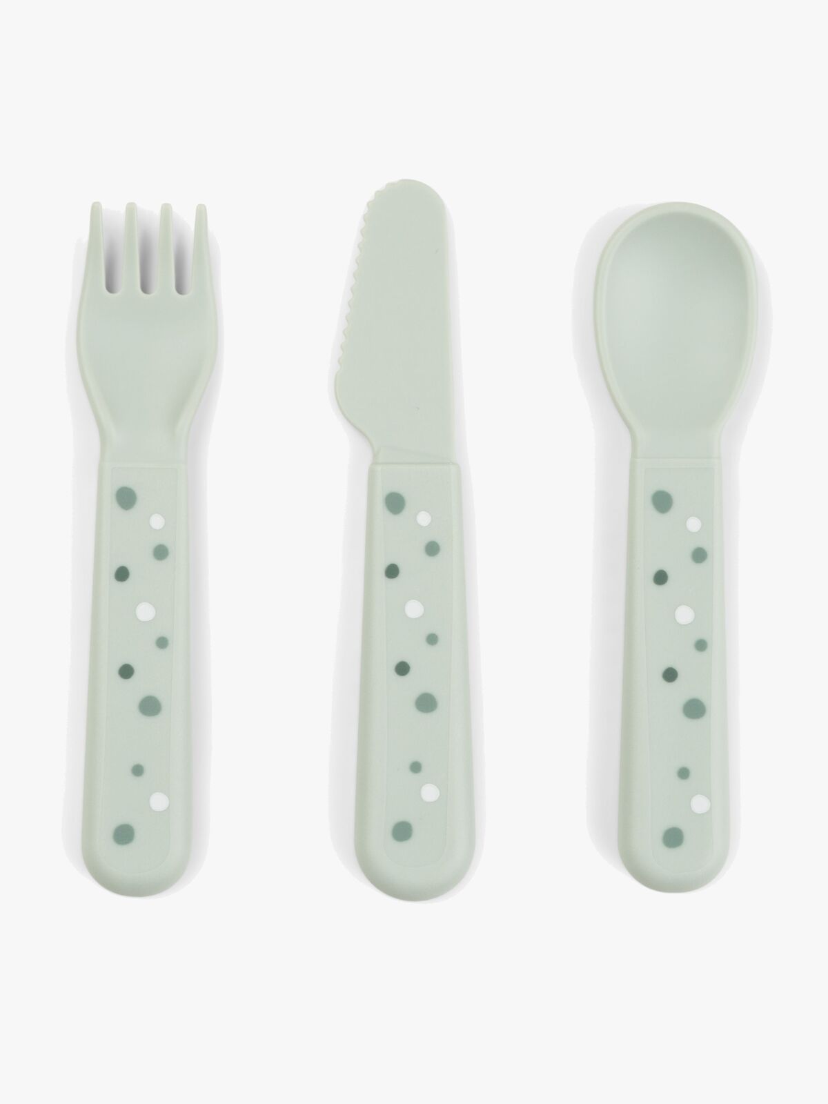 Done By Deer Foodie Besteck Happy Dots, Grün