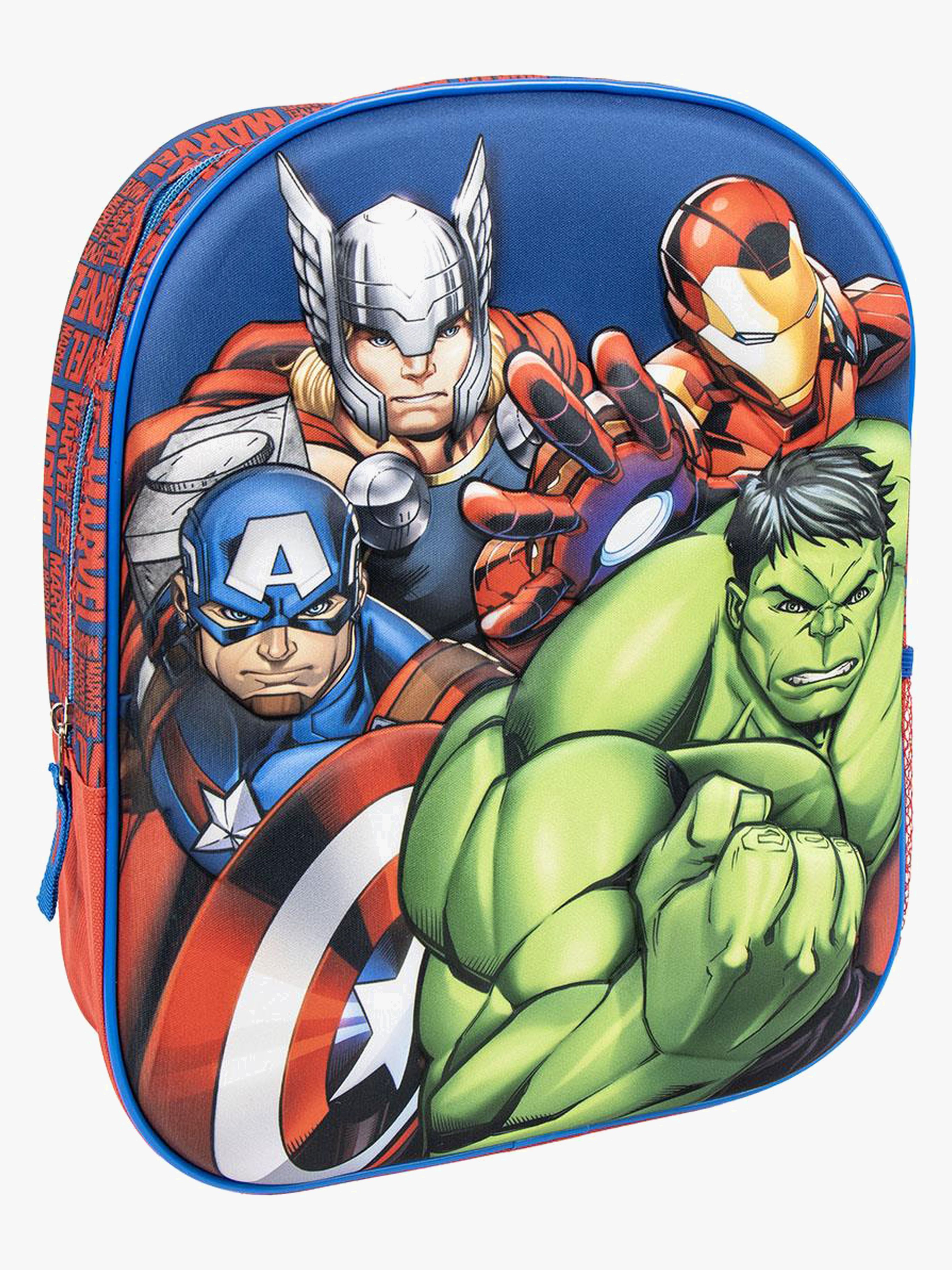 Marvel Avengers 3D Kinder Rucksack, Blau/Rot