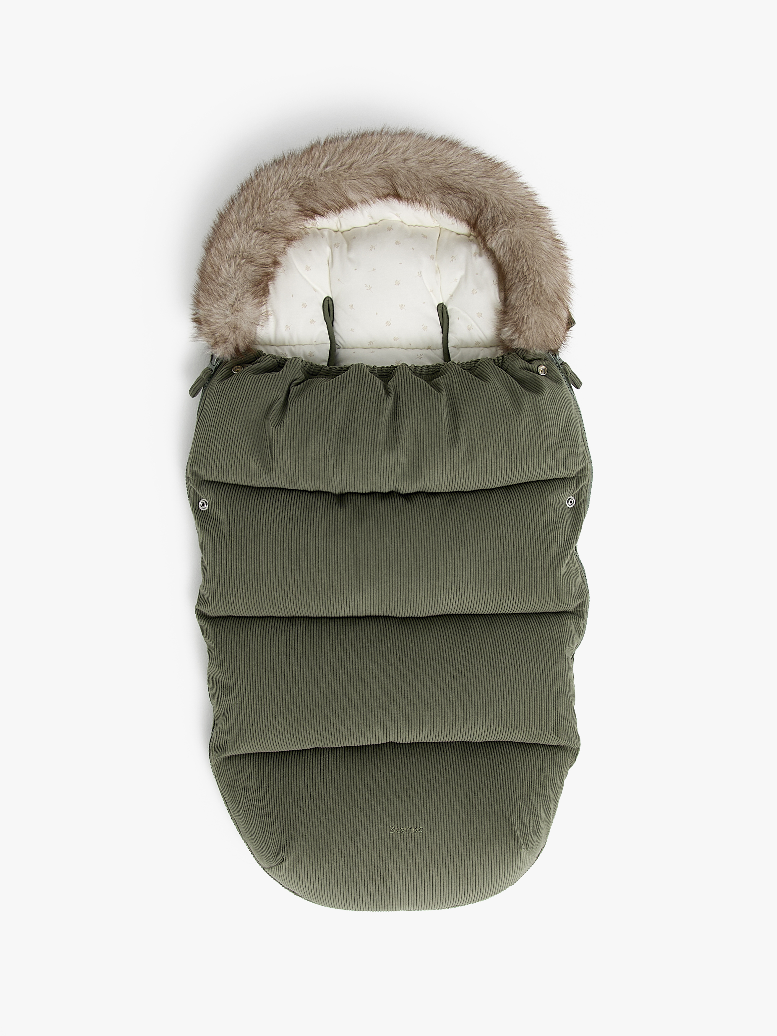 Beemoo Brisk Winterfußsack, Green Corduroy/Leaf, Winterfußsäcke