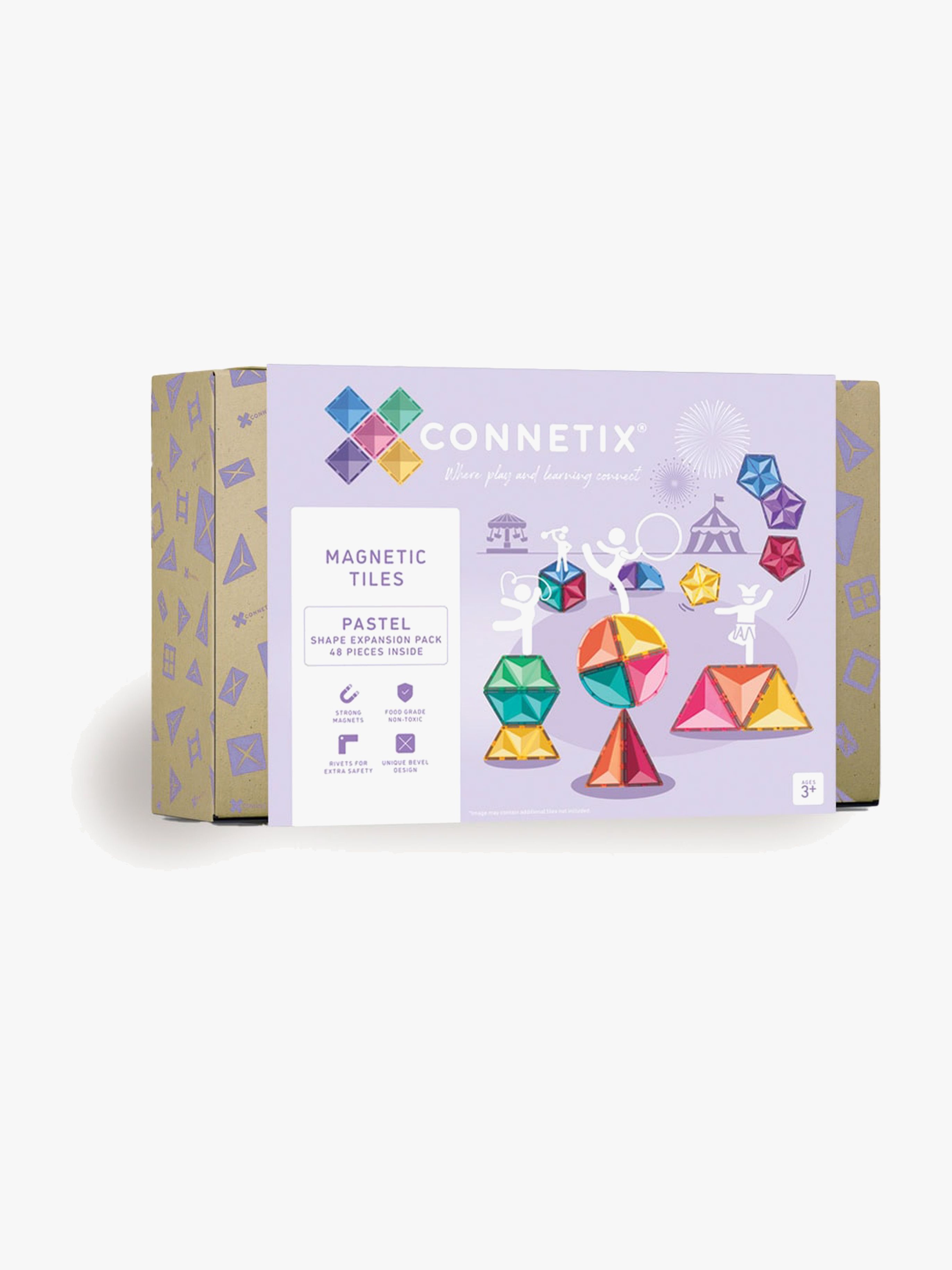 Connetix Magnetische Bauteile Pastel Shape Erweiterungsset 48 Teile