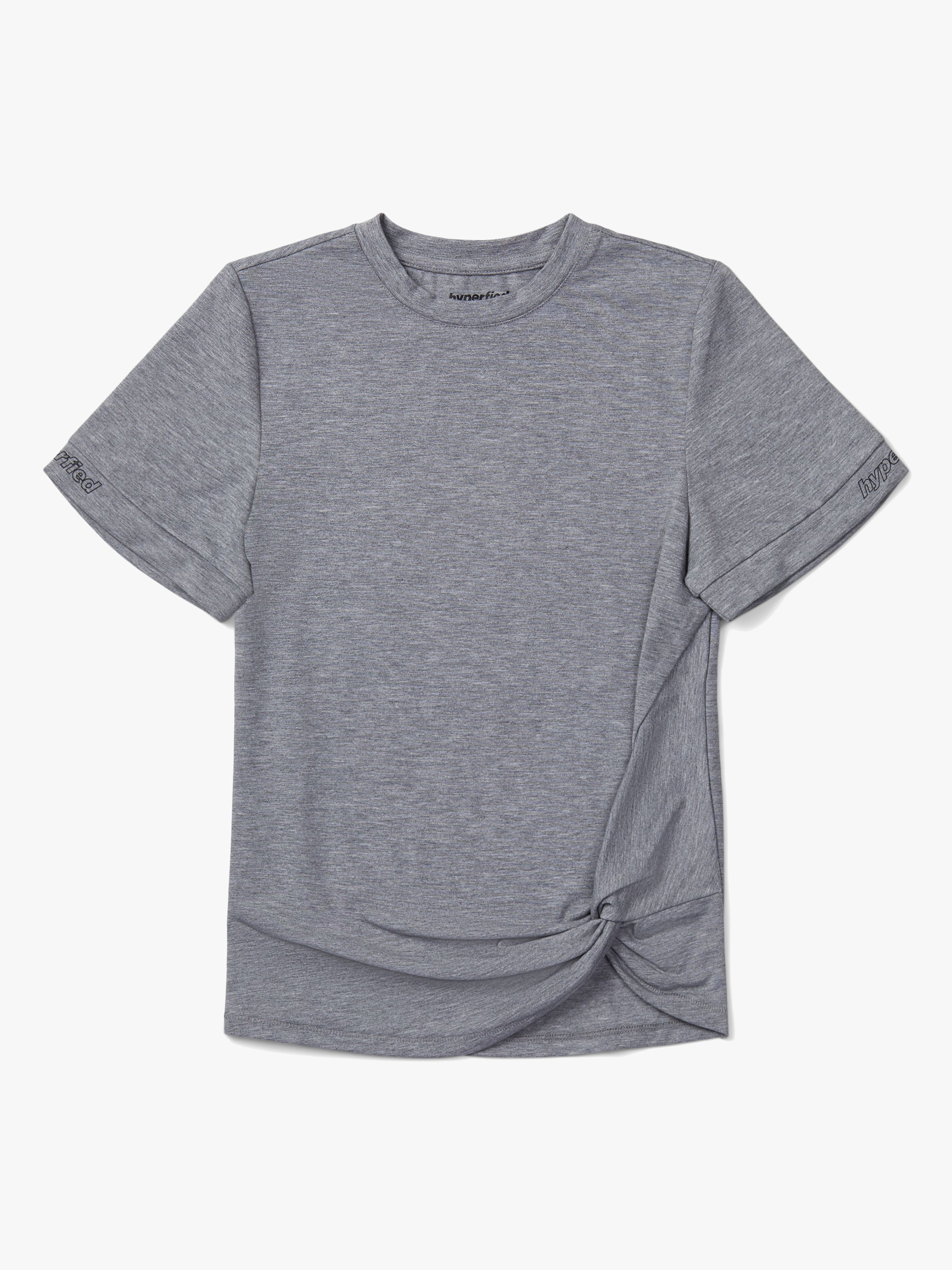 Jersey Knot Logo Top, Grey Melange 134–140