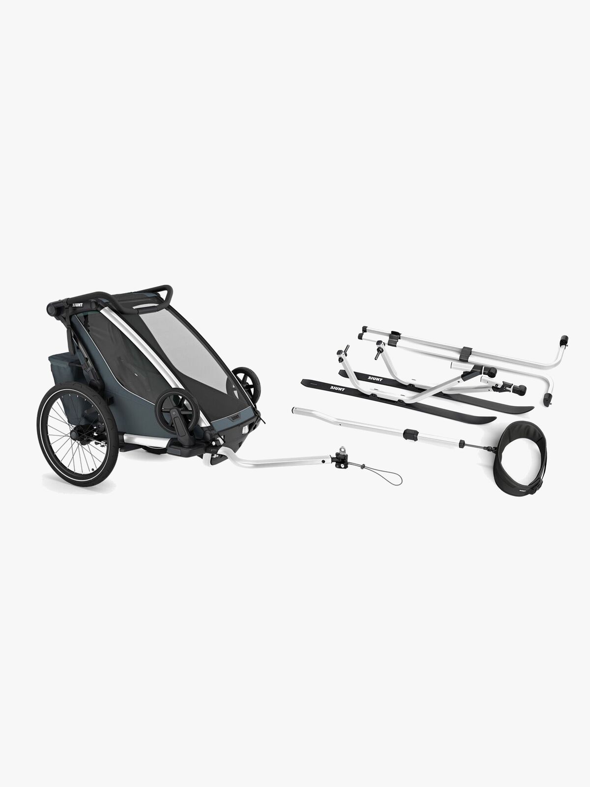 Thule Chariot Cross 1 Fahrradanhänger inkl. Skiset, Dark Slate G3