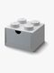 LEGO Aufbewahrungsbox mit Schublade 4, Grau