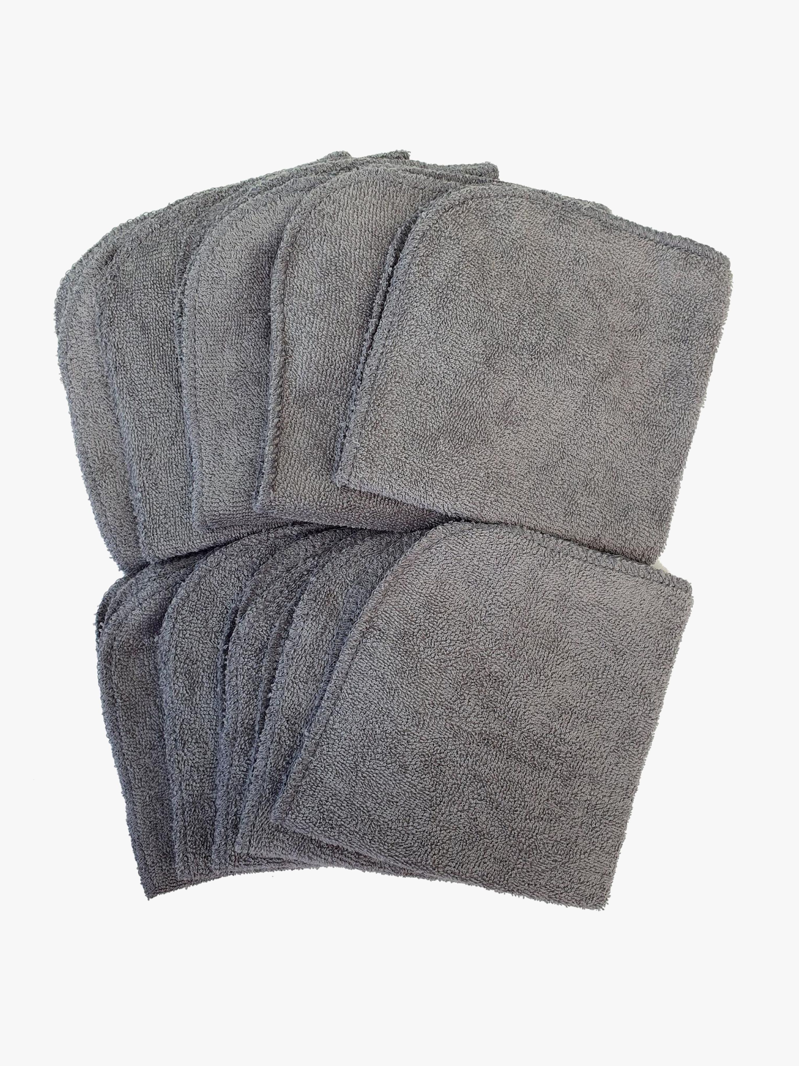 Organic Waschlappen 10er-Pack, Grau