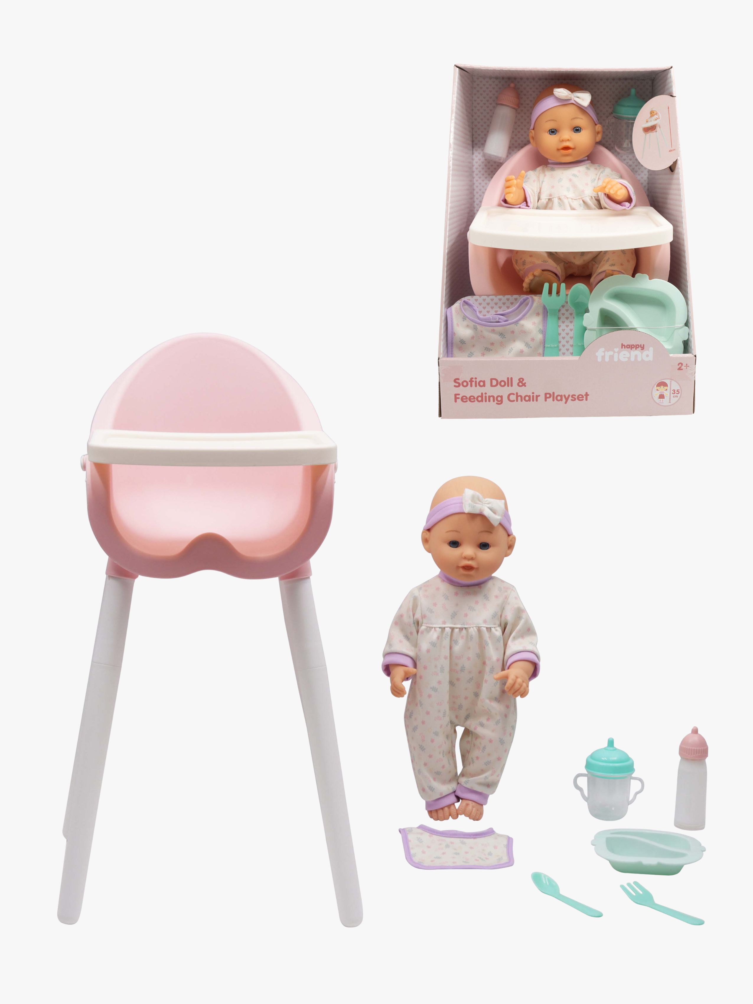 Happy Friend Puppe Mit Hochstuhl Sofia 35 cm