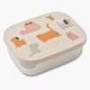 LIEWOOD Arthur Gemusterte Brotdose, Cats & Dogs/Sandy