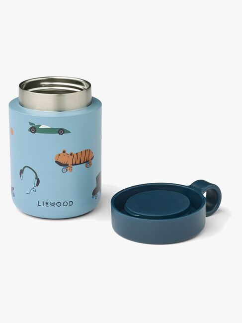 LIEWOOD Kiani Gemusterter Thermobehälter, Fun/Beach Blue