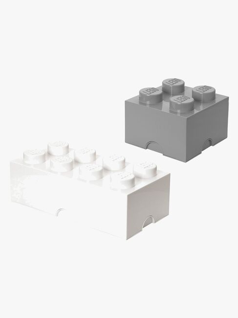 LEGO Aufbewahrung, Weiß/Grau