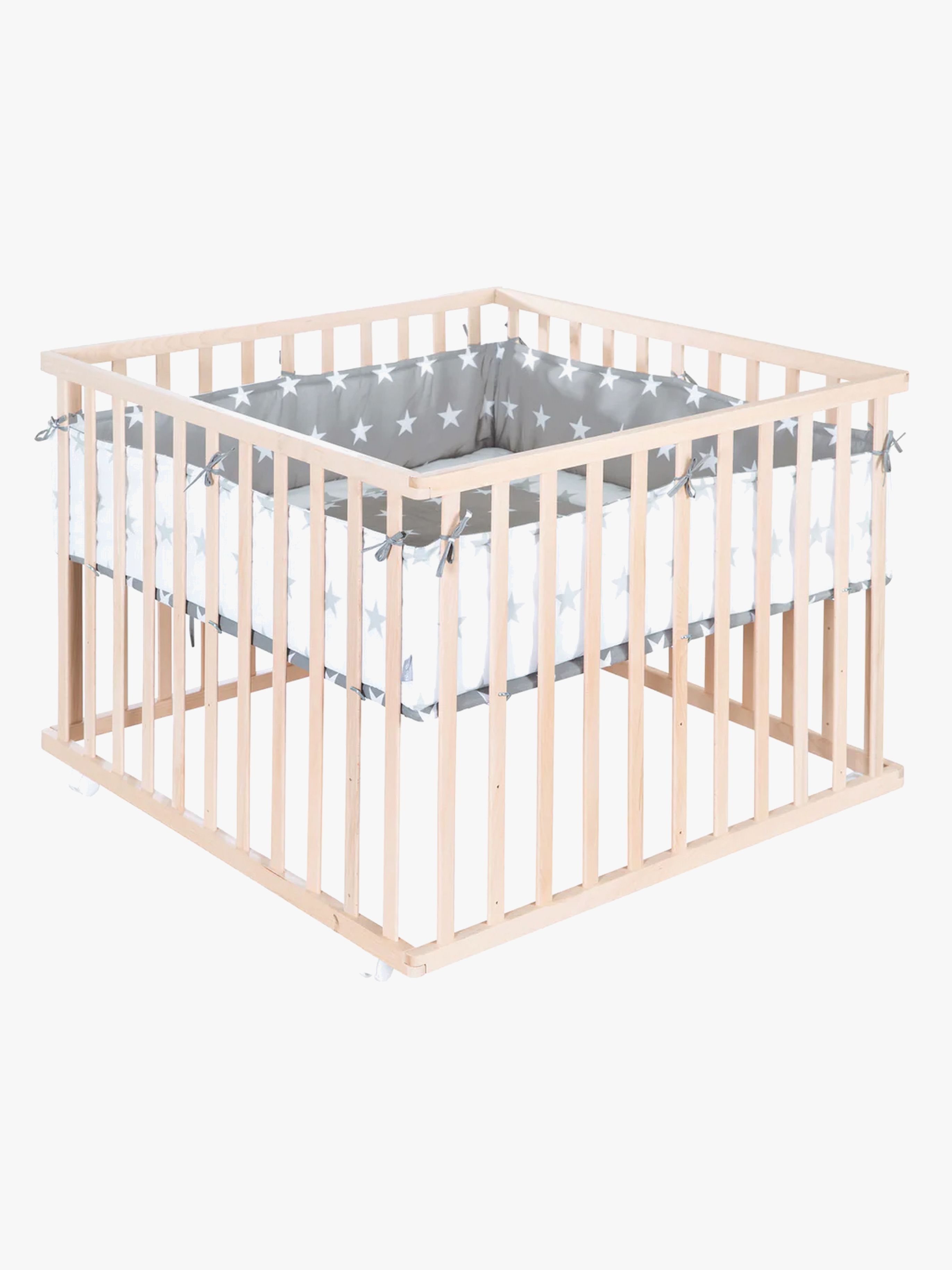 Roba Laufgitter mit Rädern, Little Stars Wood
