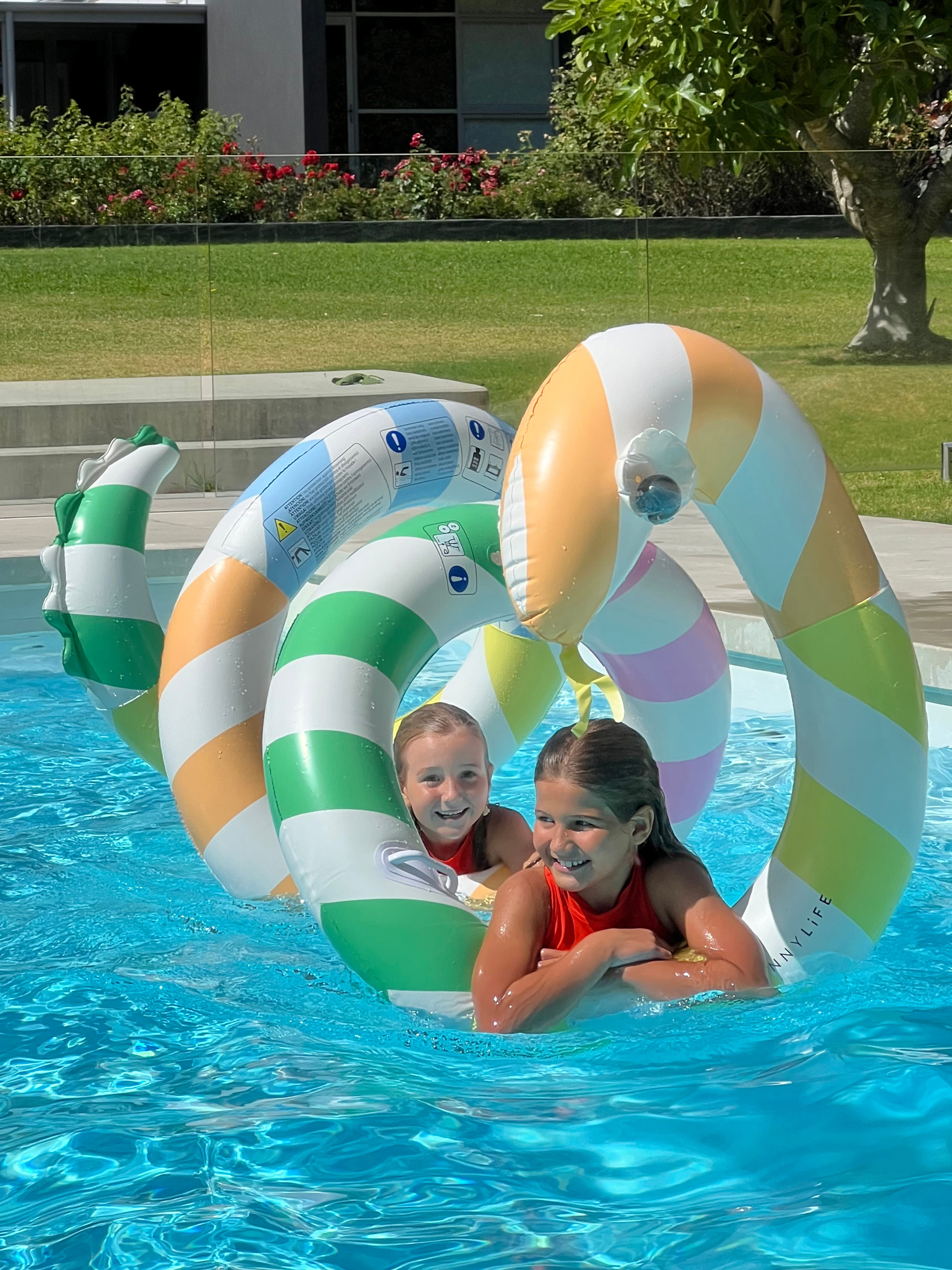 Großes Schwimmendes Spielzeug, Poolside Sorbet Stripe
