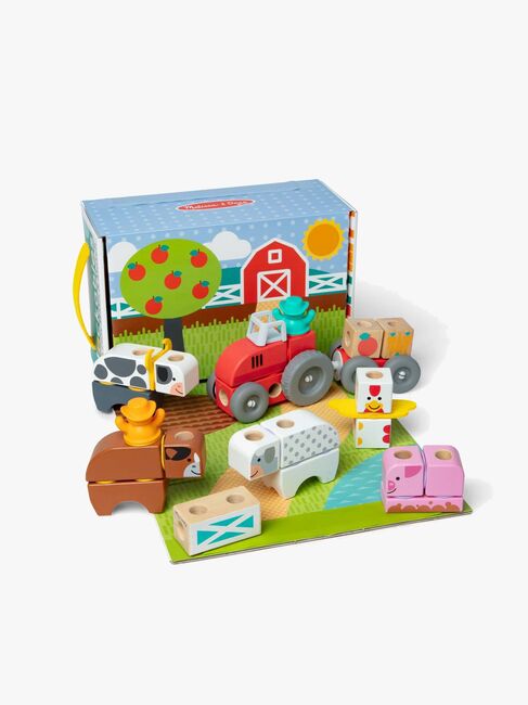 Melissa & Doug Blockables Bausatz Bauernhof 56 Teile