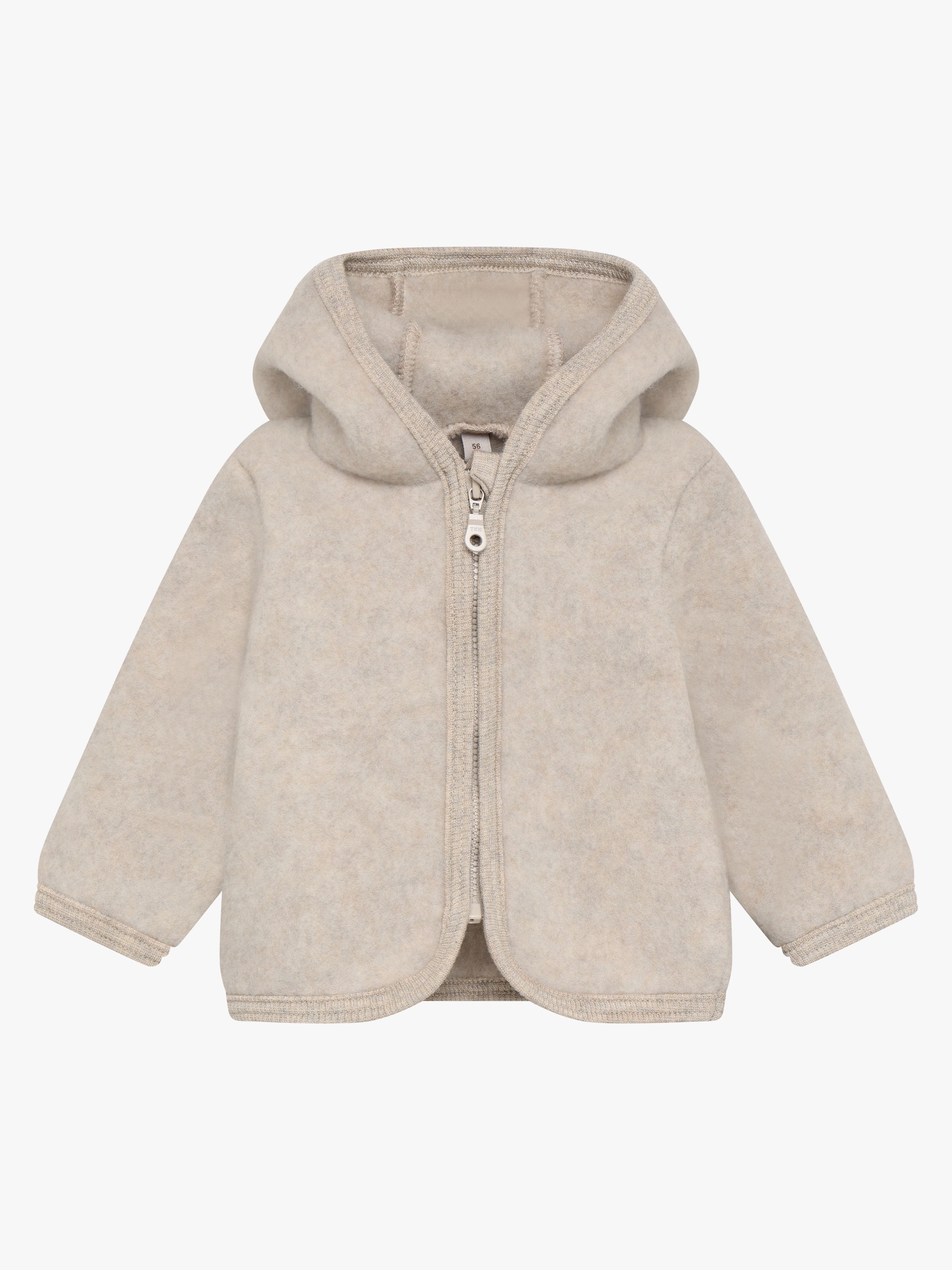Huttelihut Wollfilz-Jacke Merino mit Ohren, Camel Melange, 92