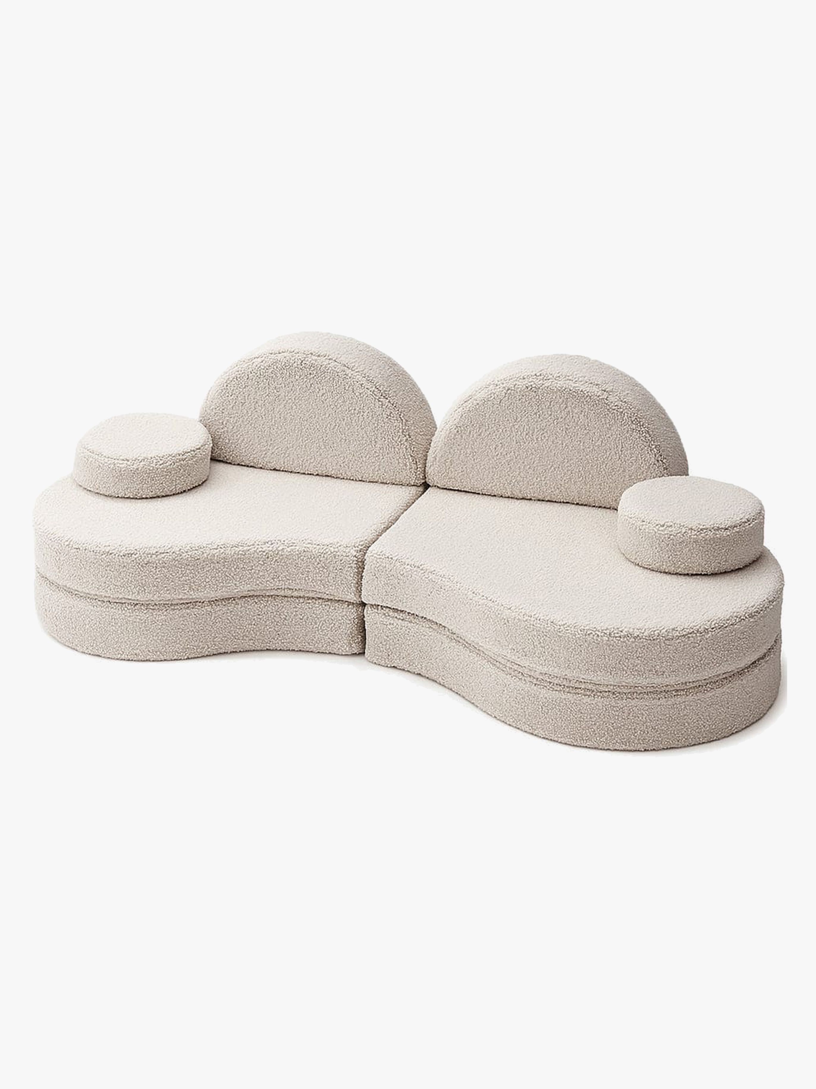 MeowBaby Bearly Sofa Coccolo, Hellgrau, Kindersofa, Kindercouch, Kinder