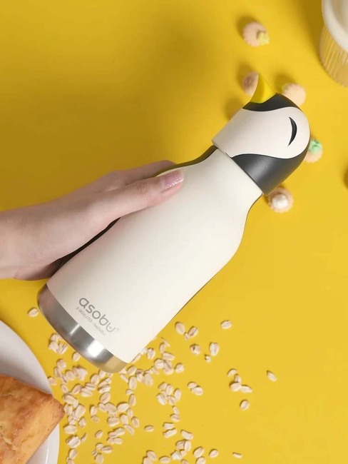 Asobu Bestie Trinkflasche Pinguin, Schwarz/Weiß SBV44-PENGUIN-4840_4a.jpg