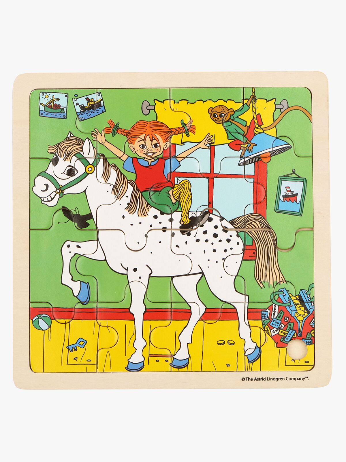 Pippi Langstrumpf Holzpuzzle Pippi & Kleiner Onkel 16 Teile