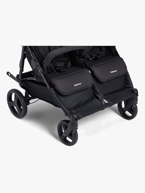 Beemoo Twin Shopper Zwillings- und Geschwisterwagen, Black Mélange