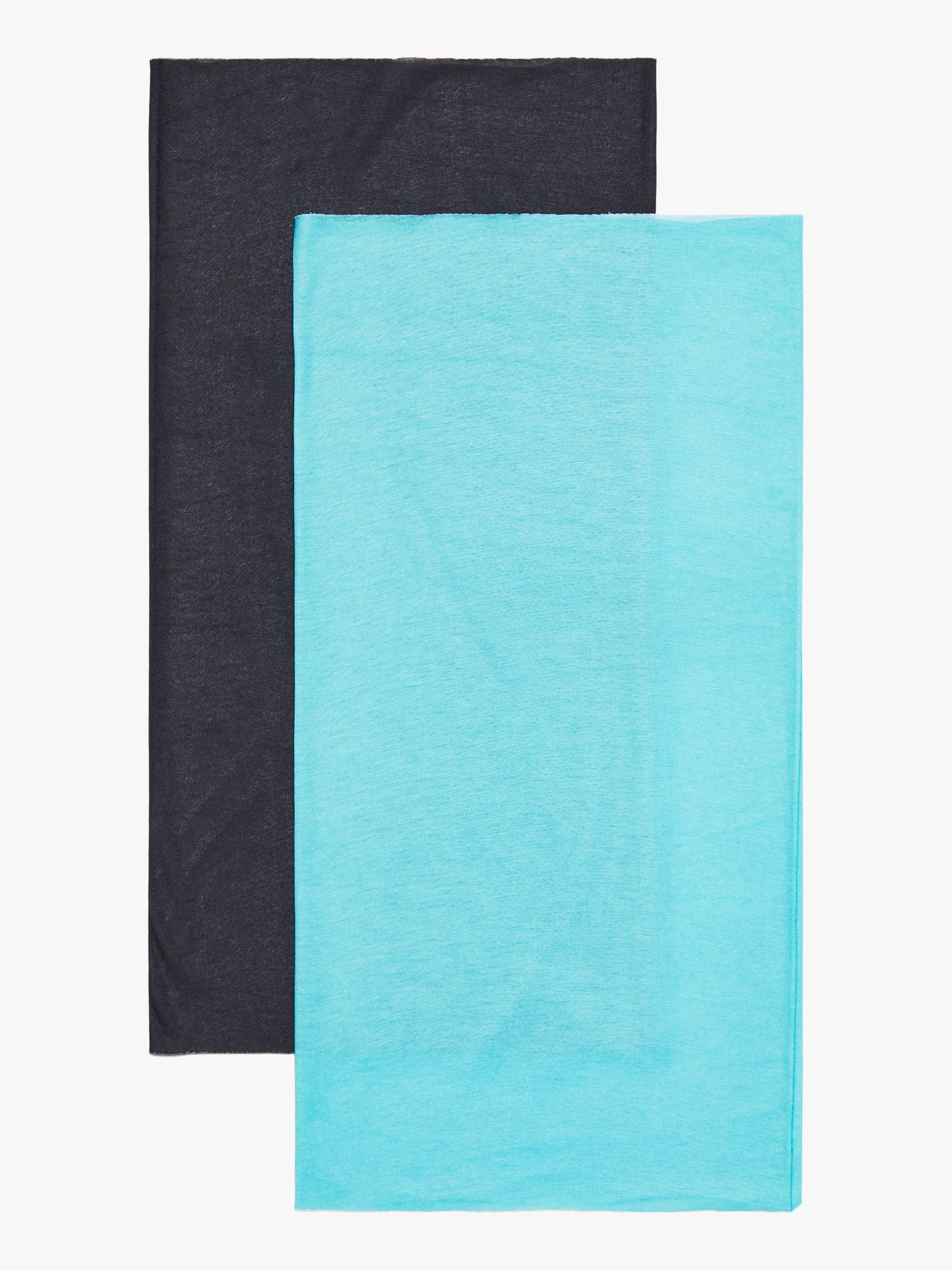 Nordbjørn Bjørli Halswärmer 2er-Pack, Black/Aqua Sea